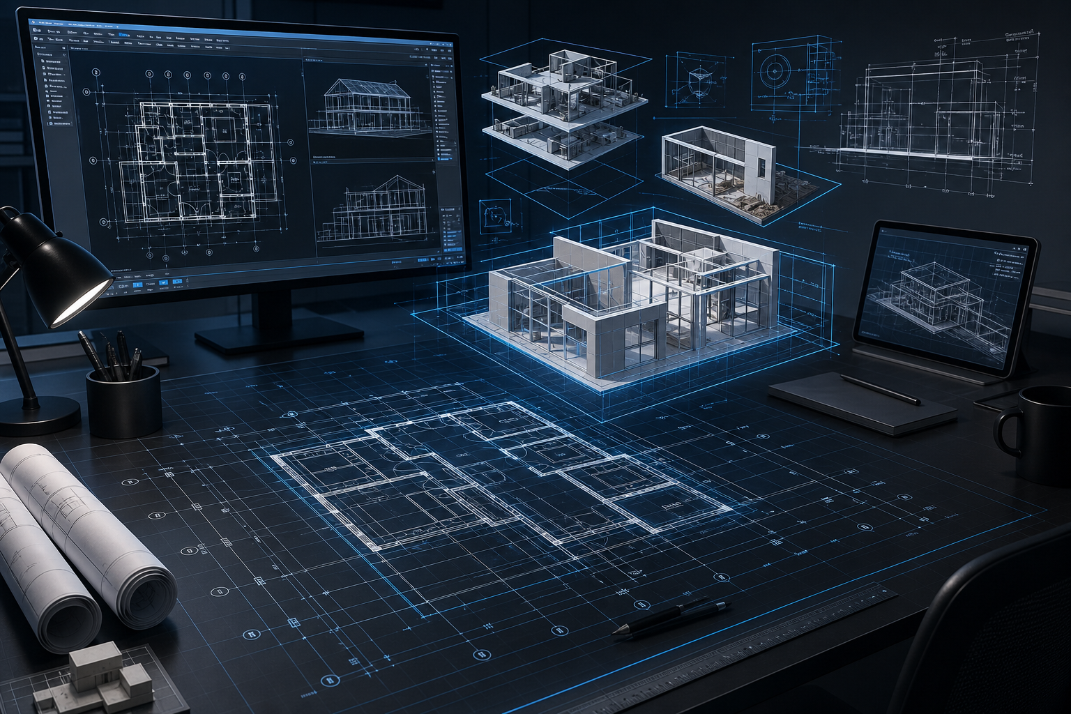 Modern CAD workstation render